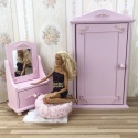 Zaczarowany Pokój Księżniczki - skompletuj zestaw mebelków do domku dla lalek ze złotym ornamentem