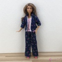 Jeansowy, wiosenny komplet dla lalki barbie - 4 części