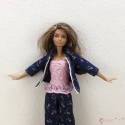 Jeansowy, wiosenny komplet dla lalki barbie - 4 części