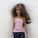 Jeansowy, wiosenny komplet dla lalki barbie - 4 części
