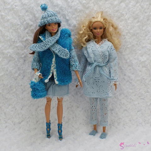 Zestaw ubranek dla lalki typu barbie - 6 części