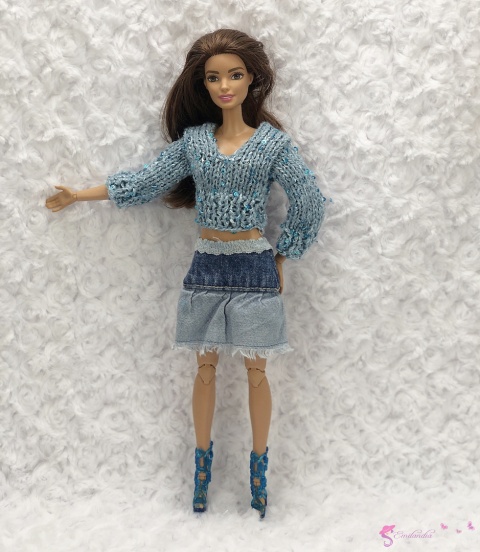 Zestaw ubranek dla lalki typu barbie - 6 części
