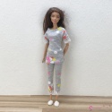 Piżama i kapcie dla Lalki Barbie – 3 Elementy