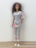 Piżama i kapcie dla Lalki Barbie – 3 Elementy