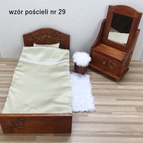 Sypialnia z pojedynczym łóżkiem i toaletką - PTASZKI
