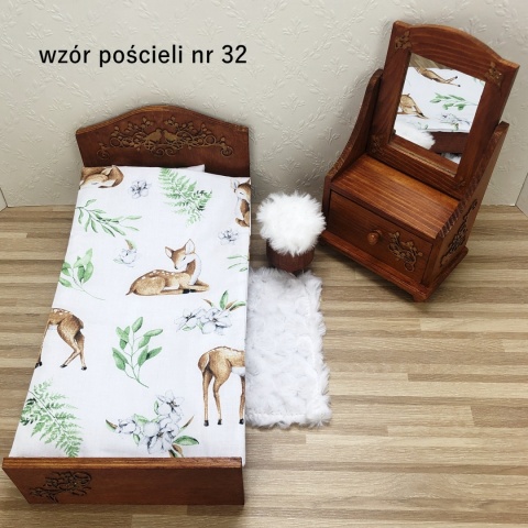 Sypialnia z pojedynczym łóżkiem i toaletką - PTASZKI
