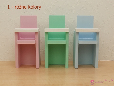Krzesełko do karmienia dla małej laleczki - KOLOROWY ZAKĄTEK