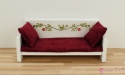 drewniana sofa do domku dla lalek - Różany Ogród