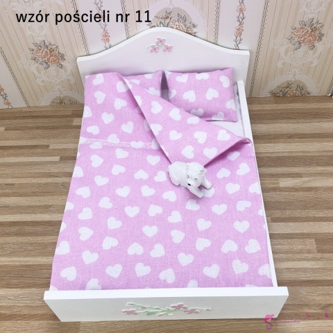 Łóżko podwójne dla lalek POLNE KWIATKI - 1:6