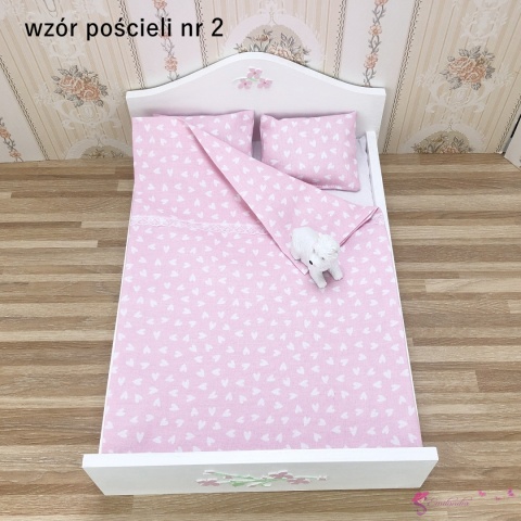 Łóżko podwójne dla lalek POLNE KWIATKI - 1:6