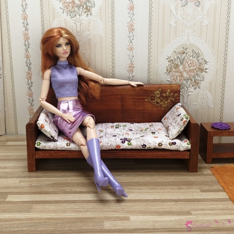 Sofa dla lalek PTASZKI - 1:6