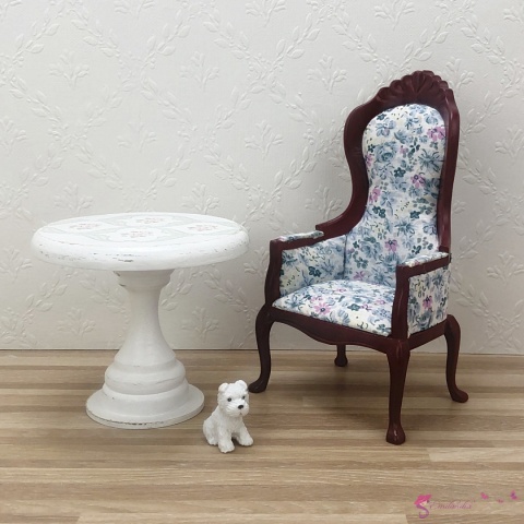 🤎 Miniaturowe krzesło 1:6 – brązowa rama