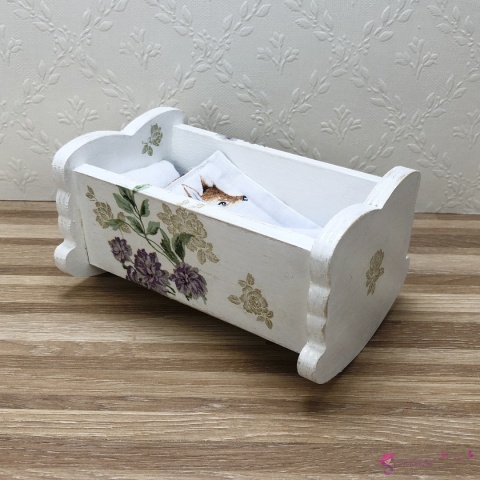 Kołyska dla malutkiej laleczki🌼 LETNI OGRÓD – 1:6