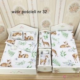 Pościel do łóżeczka dla lalek - różne wzory i rozmiary