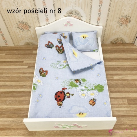 Pościel do łóżeczka dla lalek - różne wzory i rozmiary