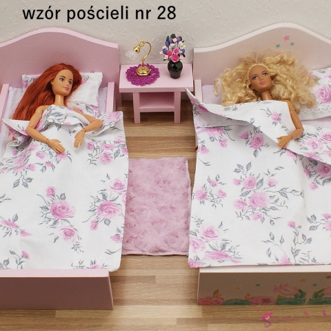Pościel do łóżeczka dla lalek - różne wzory i rozmiary