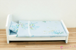 Pościel na pojedyncze łóżko - niebieska w kwiatki