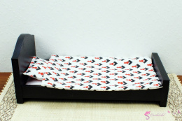 Pościel na pojedyncze łóżko - z czarno-czerwonym wzorem