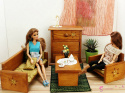 Sofa dla lalek barbie "Kwiat paproci"